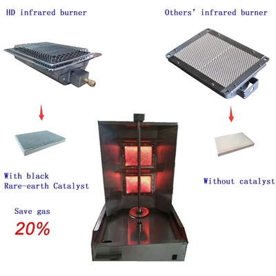 Queimadores para churrasqueiras espetos para churrasco máquina de kebab infravermelho HD220