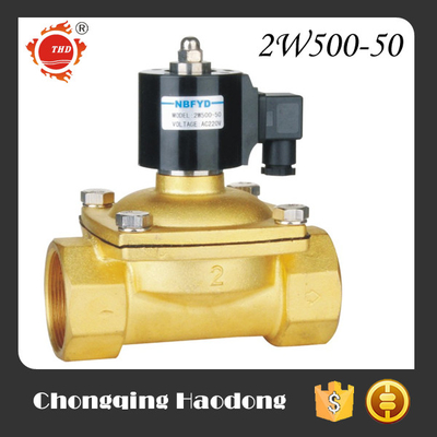 Válvula solenóide de água de 2 polegadas / válvula solenóide de 220 V latão aço inoxidável