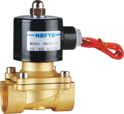 Válvula solenóide de latão de alta pressão 220V NBR VITON EPDM vedação para água, gás, ar, óleo