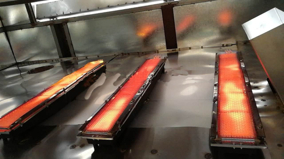 Painel de aquecimento Revestimento em pó Forno Queimador a gás GLP NG Propano Forno Cabine Túnel