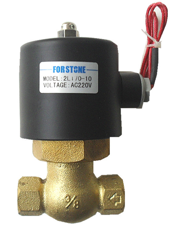 Válvula solenóide elétrica de latão AC 220V 3/4 polegadas para água quente NC